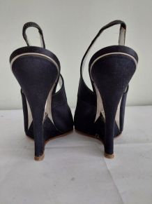 113C* Casadei - sexy sandales noires tout cuir (39)