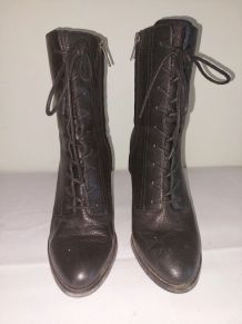 28C* Michael KORS jolies boots noires cuir (40)