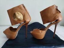 19C* Sergio ROSSI sandales luxe cuir (38,5)