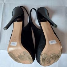 CHON sexy sandales noires tout cuir (40)