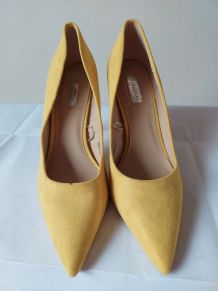 981B* jolis escarpins moutarde high heels (40)
