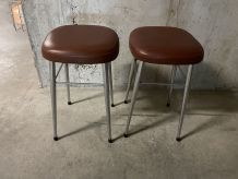 Paire de tabourets années 70