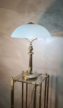 Elégante Lampe  en bronze  Napoléon III de bureau fin 18e   