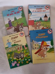 4 livres Scamp club du livre Disney 