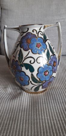 Vase vintage en céramique signé Alpho 
