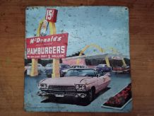 Plaque en tôle lithographier  " McDonald's "