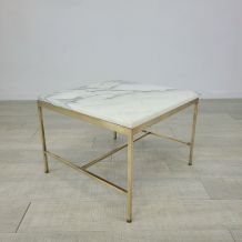 Table basse marbre vintage design Paul Mc Cobb 1950