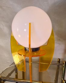 lampe de table 1970 space age tres bonne etat d origine 25x1