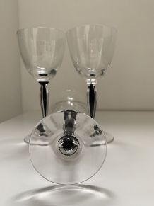 Set de 3 verres en cristal estampillé "Cristal France"