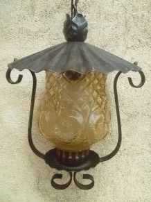 lanterne , vintage , métal et verre