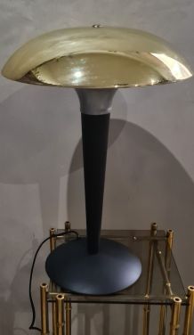 Lampe chrome or  champignon ( dit paquebot) 1975 a 85.,  h41