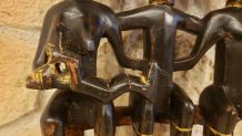 Peigne en bois africain ashanti femelle Ghana