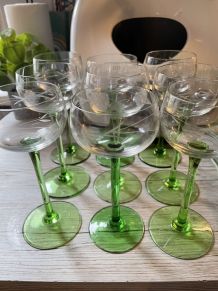 Verres à vin blanc alsaciens 