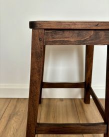 Table d’appoint tabouret de peintre bois massif rénové