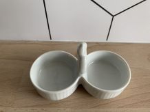 Saleron double en porcelaine blanche - Pillivuyt