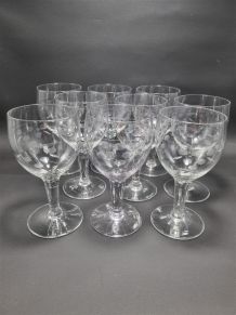 Série de 9 verres à pied