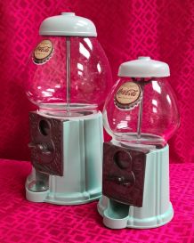 duo  de  Distributeur de bonbon, chewing gum, cacahuète verr