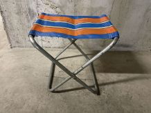 Tabouret pliant de camping années 70