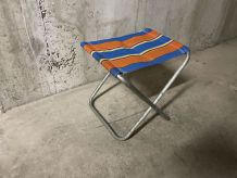 Tabouret pliant de camping années 70