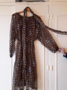 Robe et soie et mousseline de soie