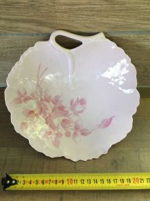 vide poche ou coupelle feuille rose