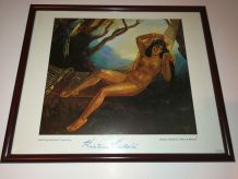 Lithographie vintage Kristian Krekovik "Venus india" signée