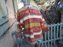 PULL MIXTE POLAIRE VINTAGE ANNEE 60-70 tbe t 40-42 