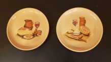 Set de 6 assiettes à fromage GIEN dans leur boîte