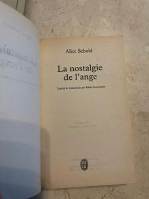 La Nostalgie de l’ange. Par Alice Sebold (Ref. 2024-345)
