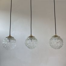 LOT 3 ANCIENNES SUSPENSIONS RONDES VINTAGE 