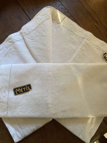 Paire taies d oreiller en  métis ancien.