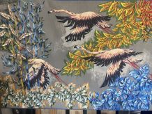 Tapisserie Flamants roses par Robert Debieve 