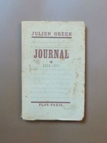 Journal- Tome 1- 1928-1934- Julien Green- Librairie Plon   