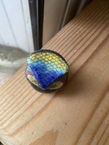 Chouette en cloisonné annees 80.