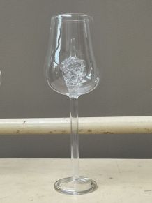 3 verres à pied cristal fait main