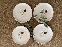 Assiettes dessert modele crocus de Salins.