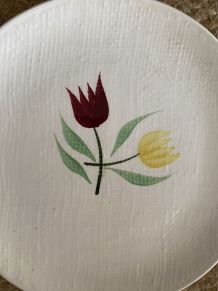Assiettes dessert modele crocus de Salins.
