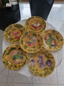Anciennes assiettes à dessert Sarreguemines