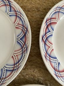 Assiettes plates Sarreguemines modele Henry.