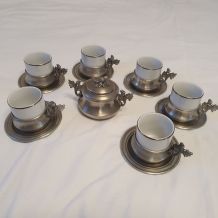 Service À café glands en étain IPA ITALY