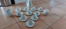 Service café 10 tasses vintage