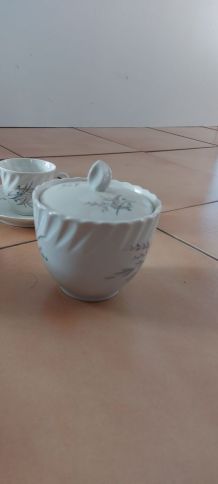 Service café 10 tasses vintage