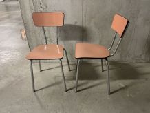 Paire de chaises en formica années 60