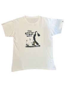 Tshirt blanc this guitar has seconds to live 