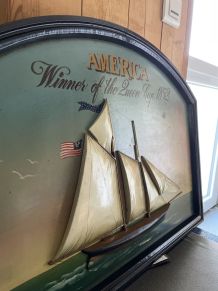 Tableau bateau bois AMERICA