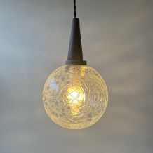 PAIRE SUSPENSIONS EN VERRE TEXTURE VINTAGE