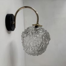 PAIRE D’ANCIENNES APPLIQUES VERRE MOULE  VINTAGE