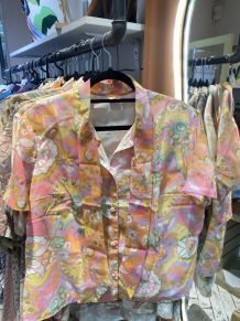 Chemise vintage style peace and love années 70 