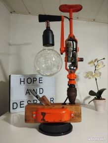 Lampe à poser artisanale recyclage déco