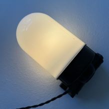 ANCIENNE APPLIQUE VINTAGE « BLOC » EN OPALINE